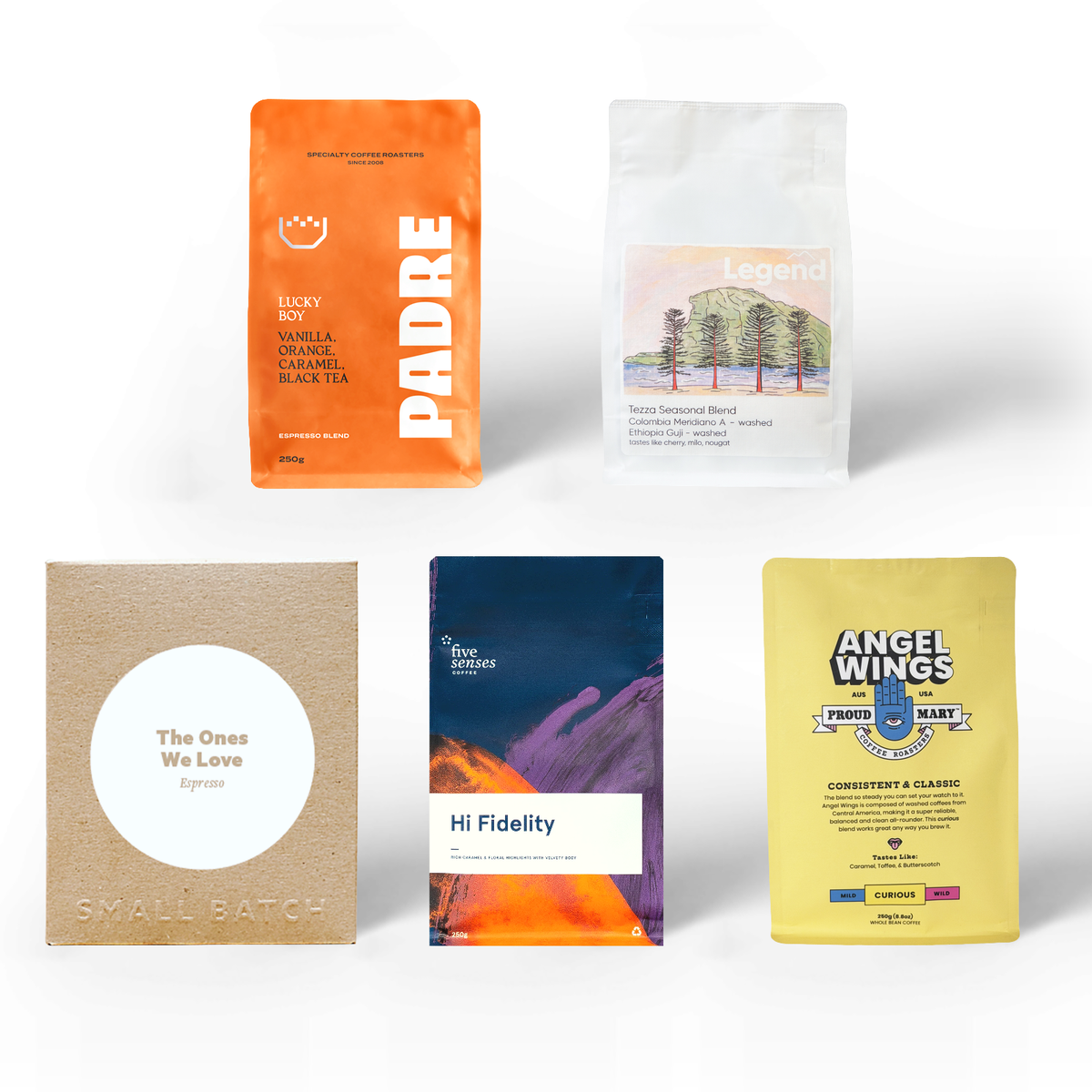 Altdrop bundle collage v13-7f60c8ad-refresh-mudiduv3: Light & Floral | Espresso Coffee Bundle Pack — 5 Pack